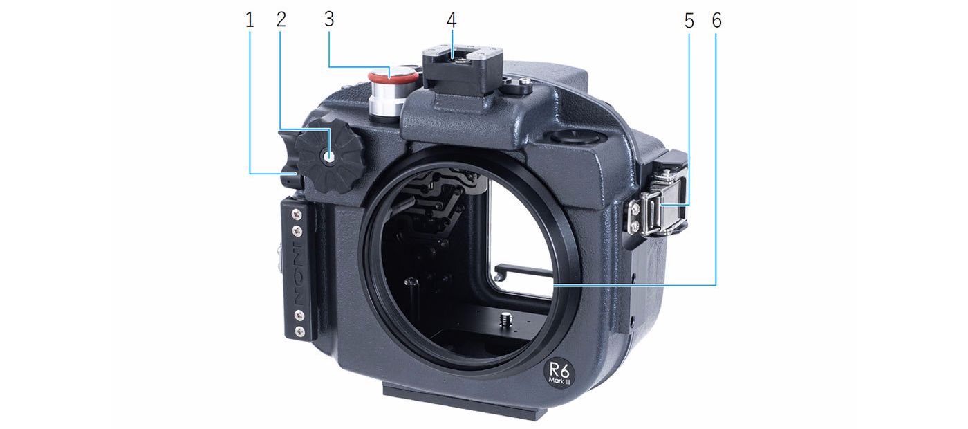 X-2 R6 MarkIIIの各部名称 (正面)