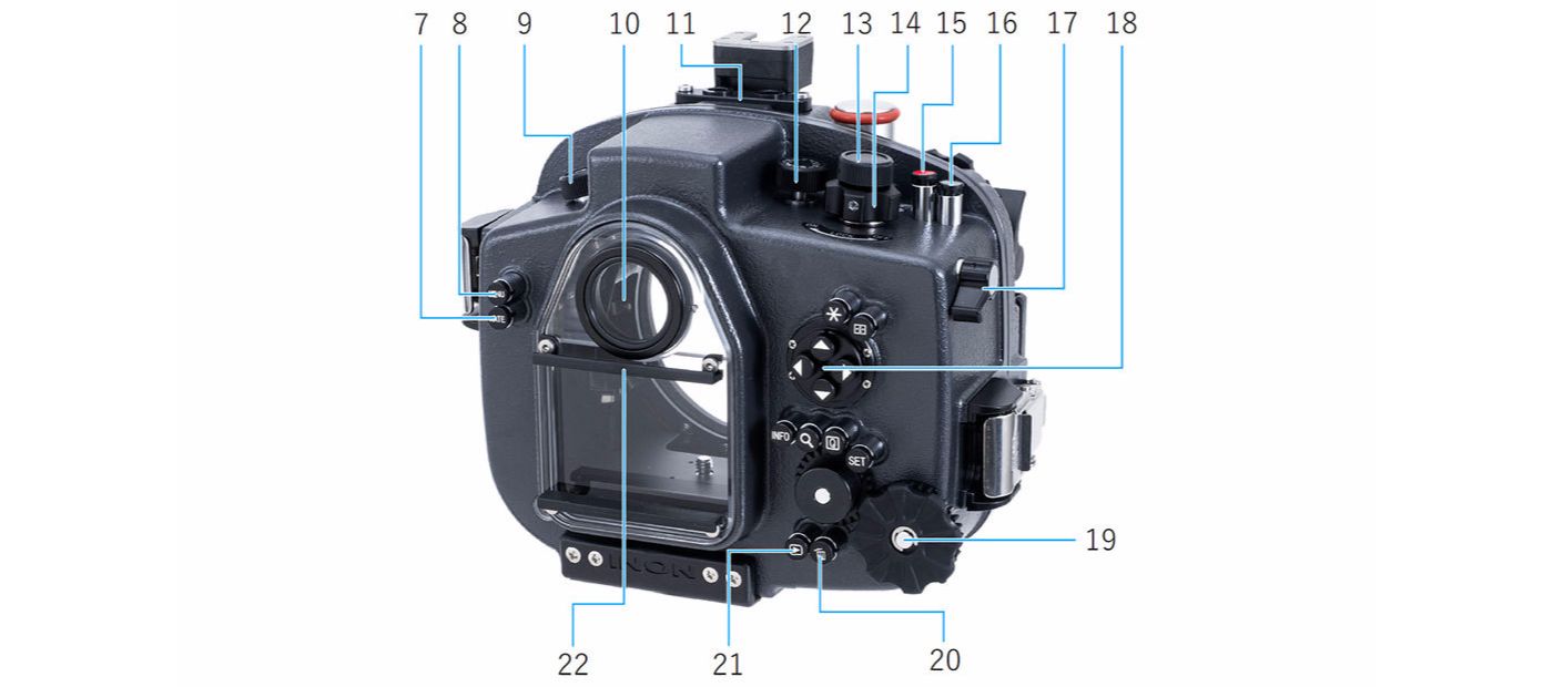 X-2 R6 MarkIIIの各部名称 (背面)