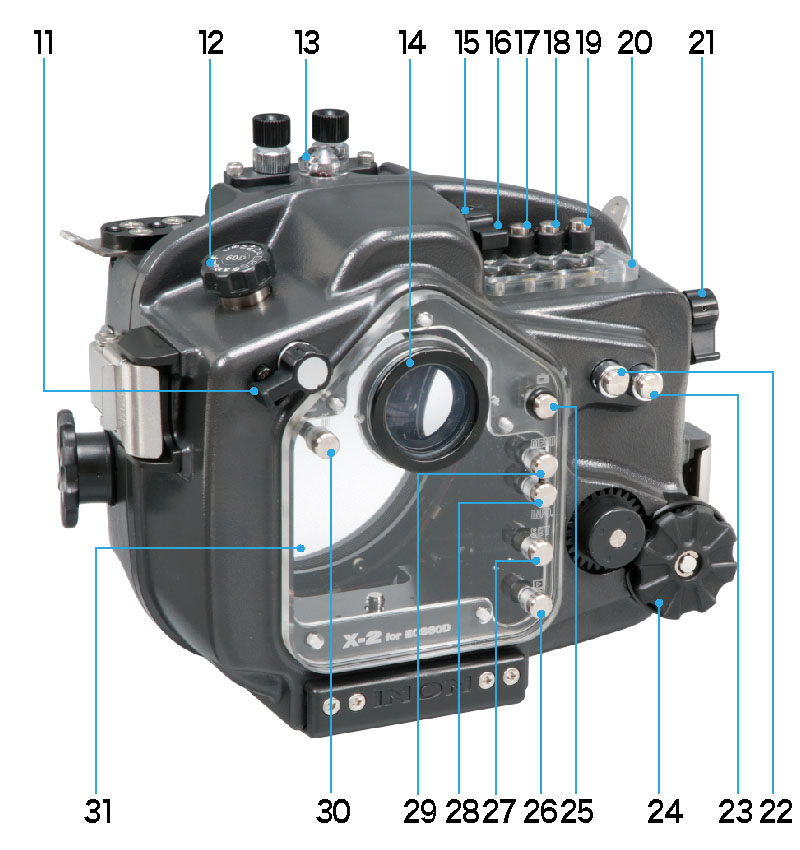 X-2 for EOS60D 各部名称（背面）