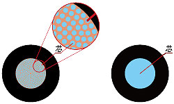 光ファイバ断面概略図